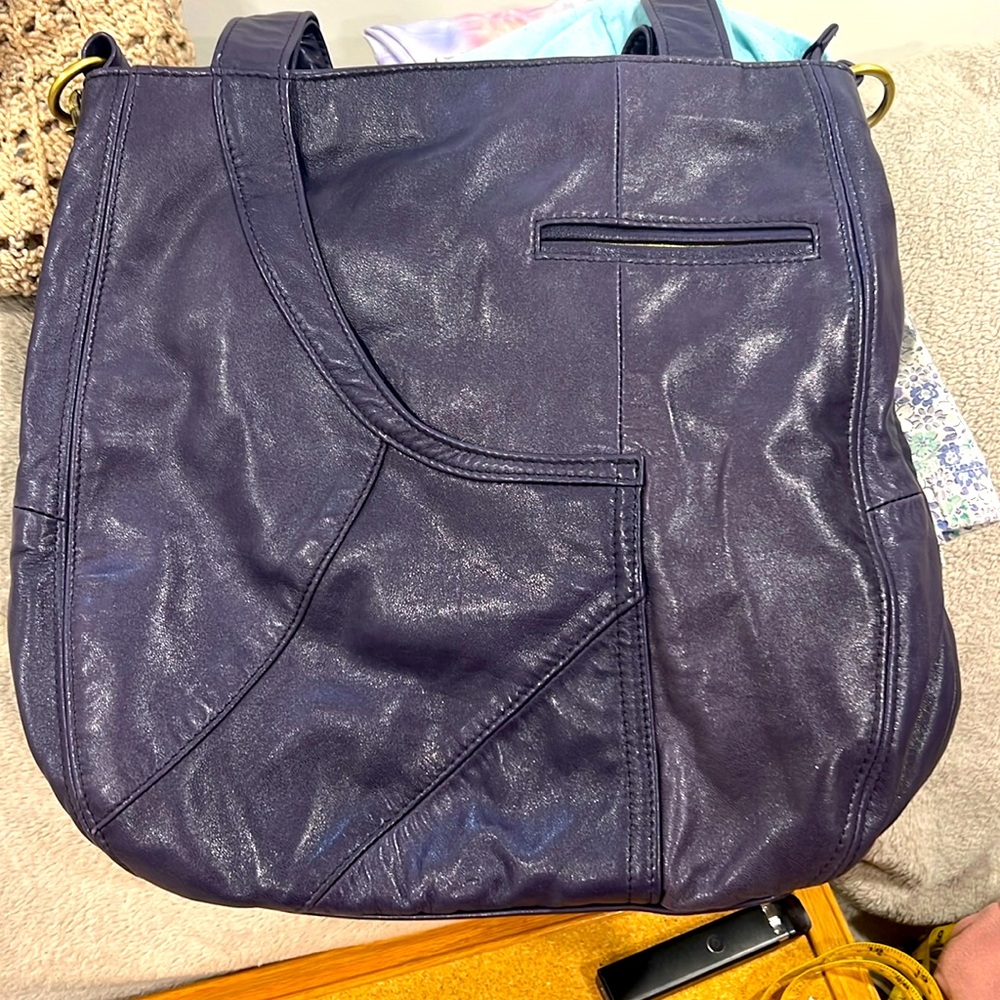 Italian Eggplant soft leather shoulder bag. nwot